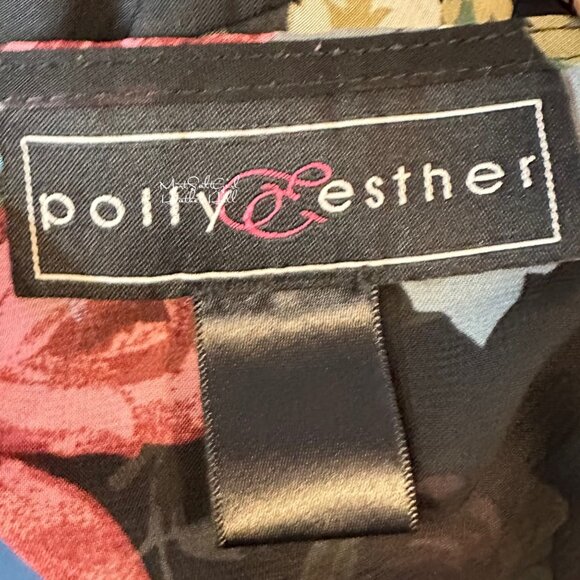 Polly & Esther Pink Roses Sheer Kimono Open Front Sheer Ultra Lightweight - Picture 6 of 6